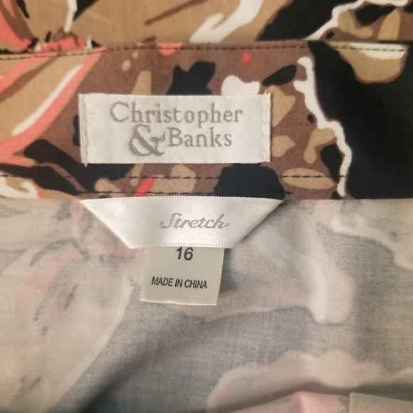 Christopher&Banks Pleated Floral Knee Length Skirt - Picture 8 of 11